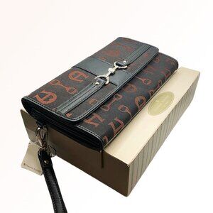 Etienne Aigner Personal Assets Convertible Clutch Black/Espresso Wristlet